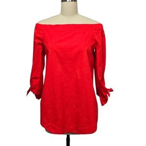 Free People Red Off-Shoulder Long Sleeve Dress ❤️✨